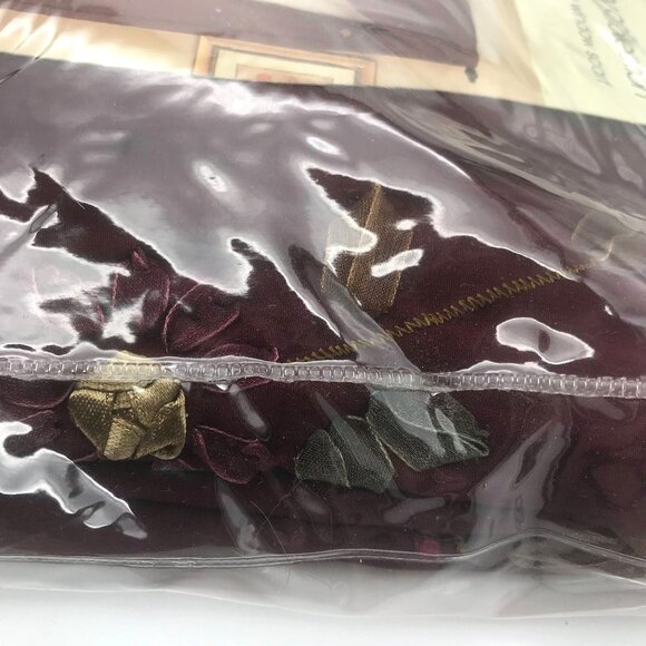 Target Home Window Panel Drapery, Burgundy Ribbon Embroidery Scarf, 216x54in, Lo - Picture 4 of 5